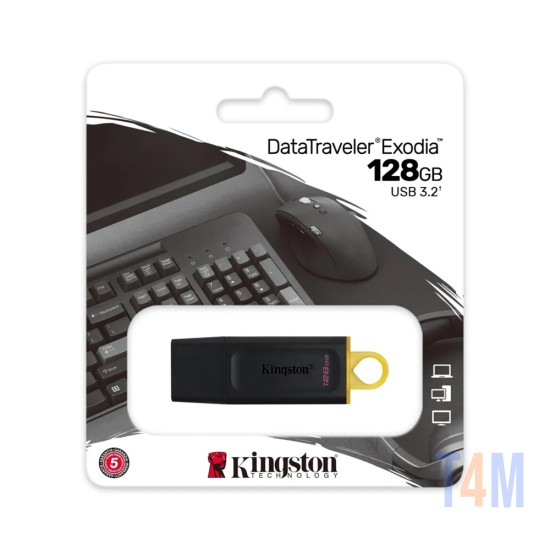 PENDRIVE KINGSTON DE DTX 128GB USB 3.2 DATATRAVELER EXODIA